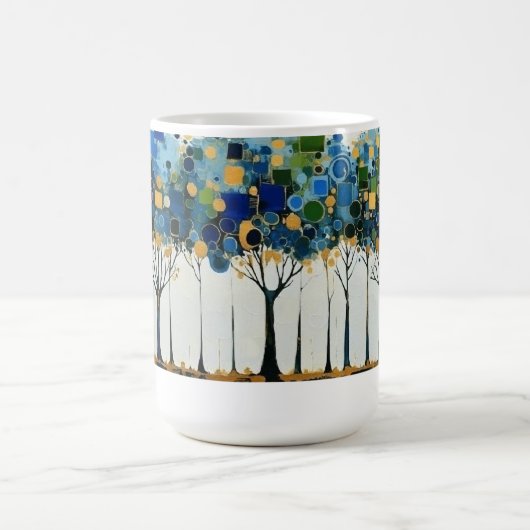 Elegante Baumreihe in Kandinsky Stil Tasse (Mittel)
