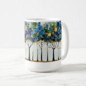 Elegante Baumreihe in Kandinsky Stil Tasse (VorderseiteRechts)