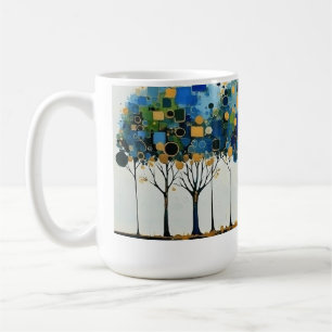 Elegante Baumreihe in Kandinsky Stil Tasse