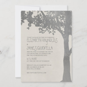 Elegante Baumzweige Hochzeiten Einladung