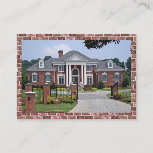 Elegante Bauweise / Real Anwesen Business Card Visitenkarte (Vorderseite)