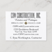 Elegante Bauweise / Real Anwesen Business Card Visitenkarte (Rückseite)