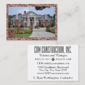 Elegante Bauweise / Real Anwesen Business Card Visitenkarte (Vorne/Hinten)