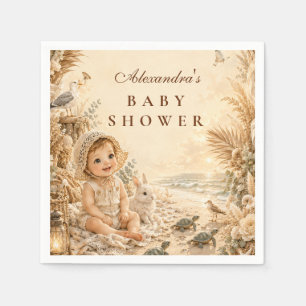 Elegante Beach-Boho-Baby-Party Serviette