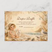 Elegante Beach-Boho-Windel-Raffle Begleitkarte (Vorderseite)