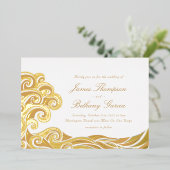 Elegante Beach Destination Foil Einladung (Stehend vorne)