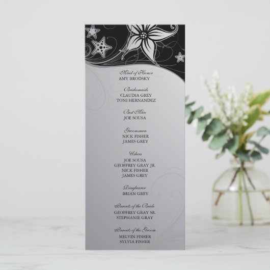 Elegante Beach Hochzeit in Urlaubsort Themenprogra Programm (Stehend Vorderseite)