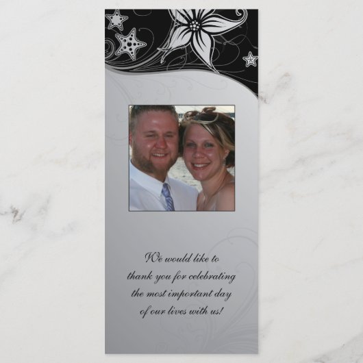 Elegante Beach Hochzeit in Urlaubsort Themenprogra Programm (Rückseite)