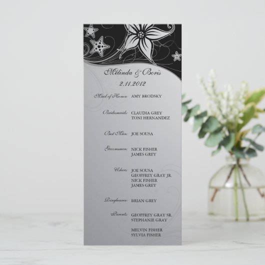 Elegante Beach Hochzeit in Urlaubsort Themenprogra Programm (Stehend Vorderseite)