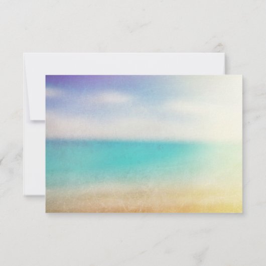 Elegante Beach Hochzeit RSVP Karte (Rückseite)