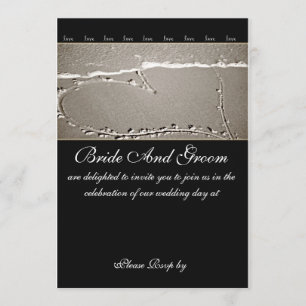 Elegante Beach Liebe Herzlich willkommen bei Hochz Einladung