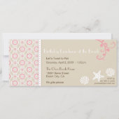 Elegante Beach Pattern Party Einladung (Vorderseite)