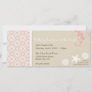 Elegante Beach Pattern Party Einladung