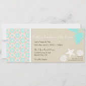 Elegante Beach Pattern Party Einladung 2 (Vorderseite)