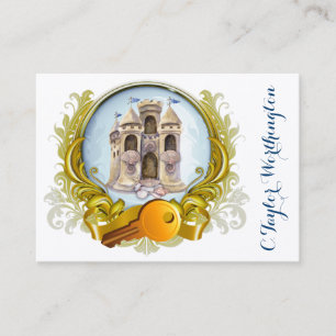 Elegante Beach Real Anwesen Business Card Visitenkarte