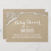 Elegante Beach & Sea Water Baby Dusche Einladung (Vorne/Hinten)