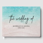 Elegante Beach Summer Watercolor Einladung zur Hoc Gästebuch (Vorderseite)