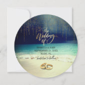 Elegante Beach Summer Wedding Einladung (Vorderseite)