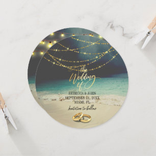 Elegante Beach Summer Wedding Einladung