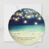Elegante Beach Summer Wedding Einladung (Rückseite)
