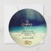 Elegante Beach Summer Wedding Einladung (Vorderseite)