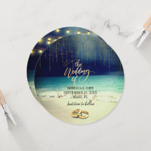 Elegante Beach Summer Wedding Einladung