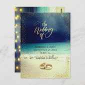 Elegante Beach Summer Wedding Postcard Postkarte (Vorne/Hinten)