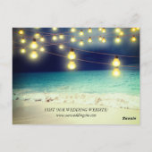 Elegante Beach Summer Wedding Postcard Postkarte (Rückseite)