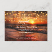 Elegante Beach Summer Wedding Reception Card Begleitkarte (Vorderseite)