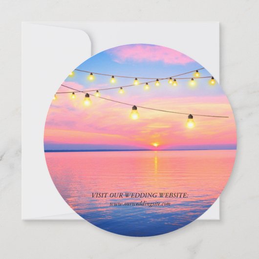 Elegante Beach Summer Wedding Save the Date Card Einladung (Rückseite)