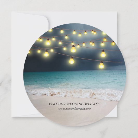 Elegante Beach Summer Wedding Save the Date Card Einladung (Rückseite)