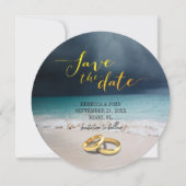 Elegante Beach Summer Wedding Save the Date Card Einladung (Vorderseite)