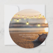 Elegante Beach Summer Wedding Save the Date Card Einladung (Rückseite)