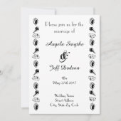 Elegante Beach Wedding Einladung (Vorderseite)
