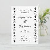 Elegante Beach Wedding Einladung (Stehend Vorderseite)