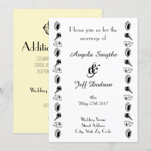 Elegante Beach Wedding Einladung