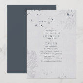 Elegante Beach Wedding Einladung (Vorne/Hinten)