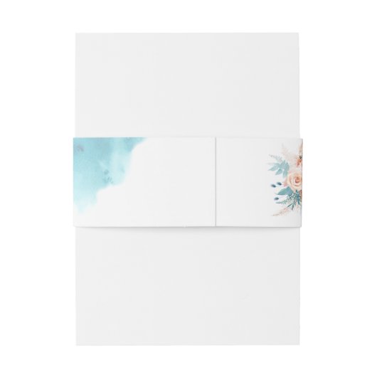 Elegante Beach Wedding Einladungsbanderole (Rückseitenbeispiel)