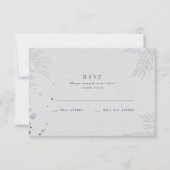 Elegante Beach Wedding UAWG RSVP Karte (Vorderseite)