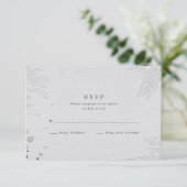 Elegante Beach Wedding UAWG RSVP Karte (Stehend Vorderseite)