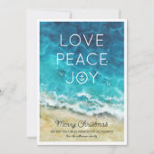 Elegante Beach Weihnachtskarte Feiertagskarte (Vorderseite)