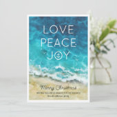 Elegante Beach Weihnachtskarte Feiertagskarte (Stehend Vorderseite)