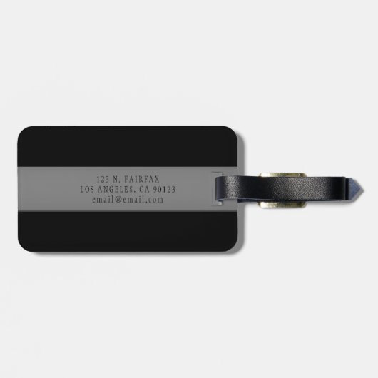 Elegante bearbeitbare Skriptbezeichnung/anderer Te Gepäckanhänger (Rückseite horizontal)