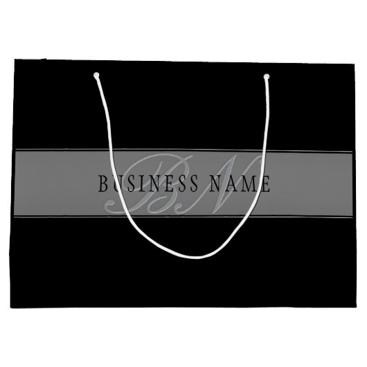 Elegante bearbeitbare Skriptbezeichnung/anderer Te Große Geschenktüte (Rückseite)