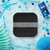 Elegante bearbeitbare Skriptbezeichnung/anderer Te Pappteller (Party)