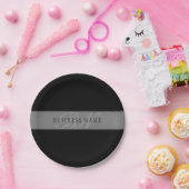 Elegante bearbeitbare Skriptbezeichnung/anderer Te Pappteller (Party)