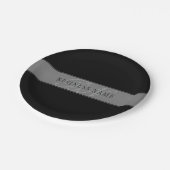 Elegante bearbeitbare Skriptbezeichnung/anderer Te Pappteller (Schrägansicht)