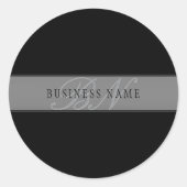 Elegante bearbeitbare Skriptbezeichnung/anderer Te Runder Aufkleber (Vorderseite)