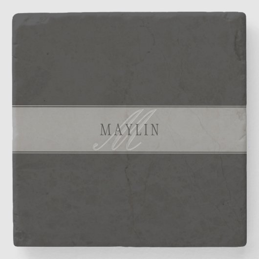 Elegante bearbeitbare Skriptbezeichnung/anderer Te Steinuntersetzer (Vorderseite)