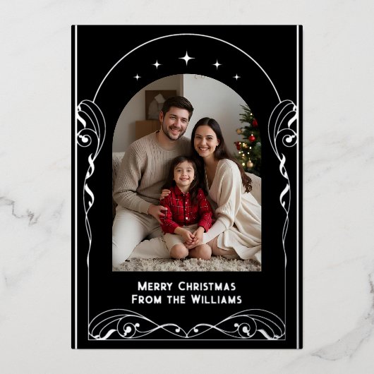 Elegante bearbeitbare Weihnachtskarten Vorlage Url (Vorderseite)